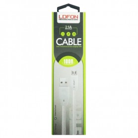 Câble LDFON XUD8 V8 USB vers Micro USB 2.1A Blanc