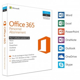 Microsoft Office 365 Personnel 1 utilisateur / 1 an
