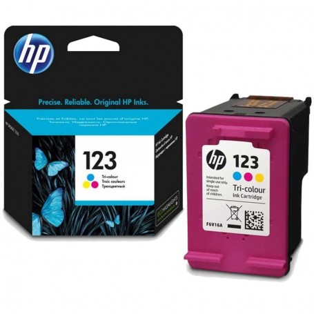 HP 123 trois couleurs - Cartouche d'encre HP d'origine (F6V16AE) prix Maroc