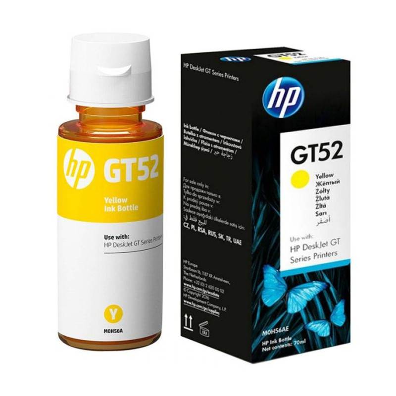 HP BOUTEILLE COULEUR GT52 YELLOW ORIGINAL