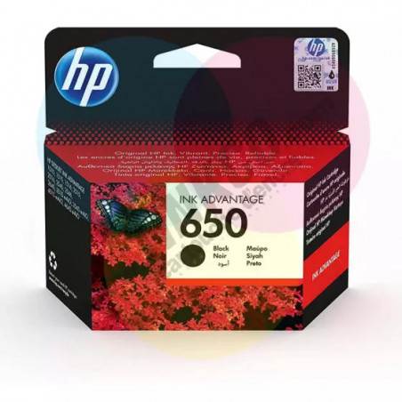 CARTOUCHE HP D'ORIGINE 650 NOIR