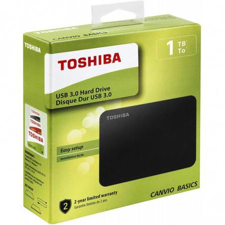 DISQUE DUR EXTERNE TOSHIBA CANVIO 1TB 2.5'' USB3.0 BLACK