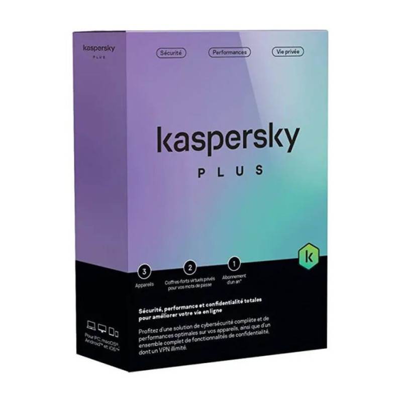 KASPERSKY PLUS ANTIVIRUS 2023 3 POSTES / 1AN