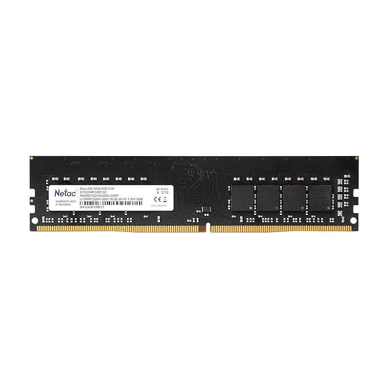 BARRETTE MEMOIRE UDIMM DDR4 8GB 3200 NETAC