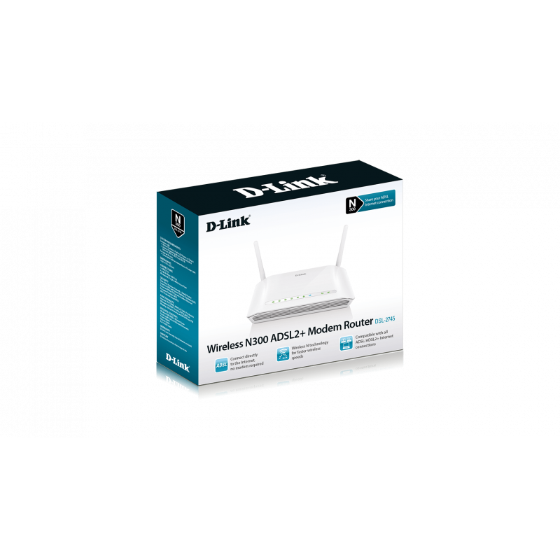 D-LINK Router ADSL2/2+ 11 N300Mbps with 4x10/100mbps LAN ports,5dB-DSL