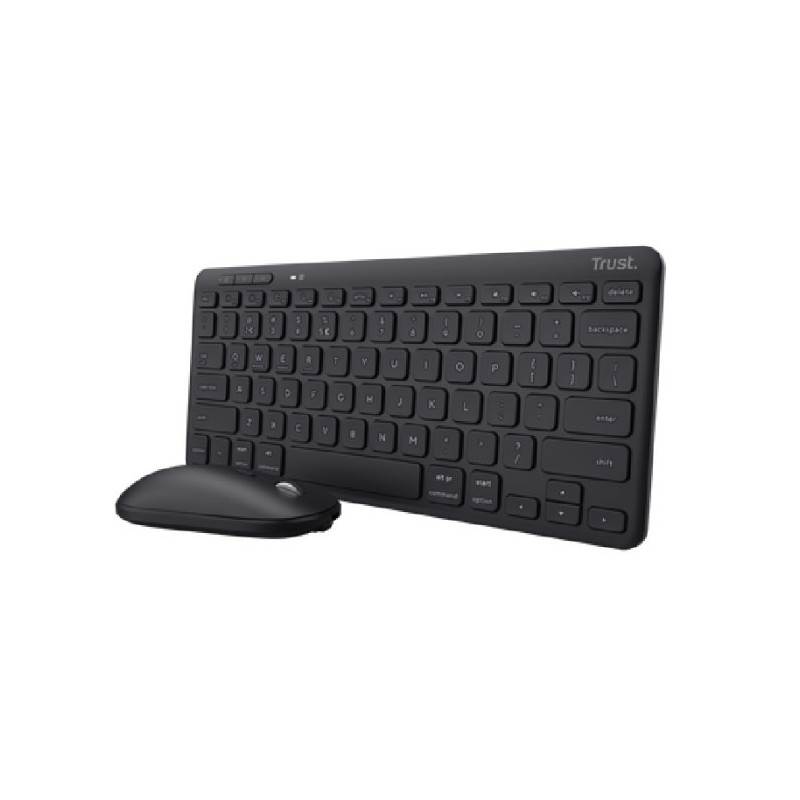 Ensemble Souris et Clavier Sans Fil TRUST LYRA Rechargeable - Noir