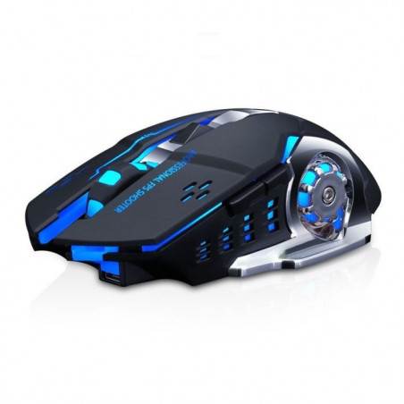 T-WOLF Q13 Souris de jeu Rechargeable Sans fil LED Rétroéclairé 3DP