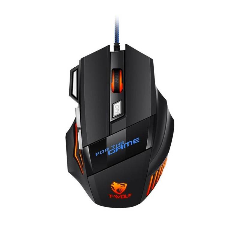 Souris Gamer Filaire T-WOLF M1 RGB - Noir