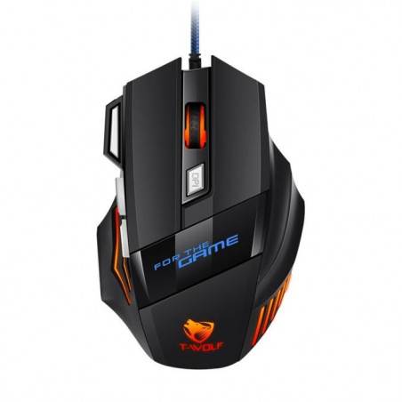 Souris Gamer Filaire T-WOLF M1 RGB - Noir