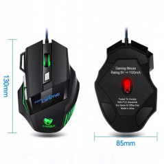 Souris Gamer Filaire T-WOLF M1 RGB - Noir