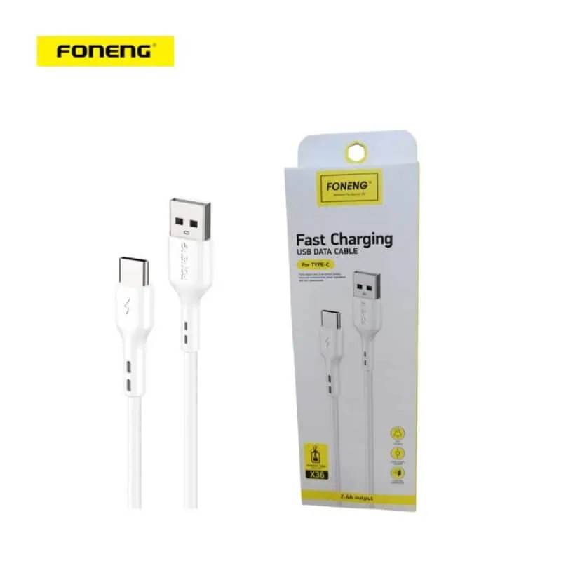 CABLE CHARGE TYPE-C FONENG 2.4A X36