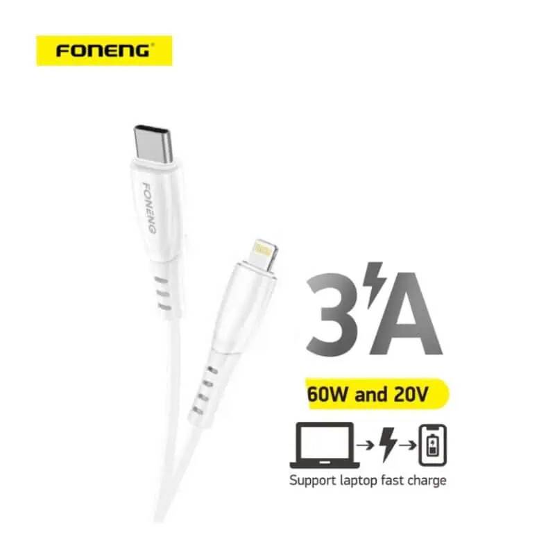 CABLE FONENG TYPE-C TO IPHONE 3A X75