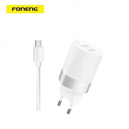 CHARGEUR SECTEUR FONENG 2.4A 2USB MICRO EU22