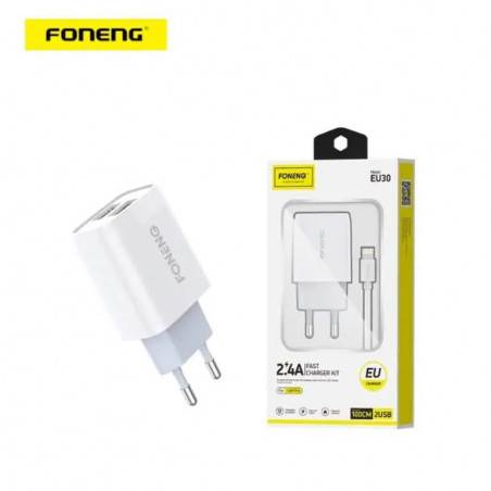 CHARGEUR SECTEUR FONENG 2.4A MICRO EU30