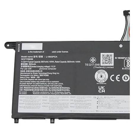 BATTERIE POUR PC PORTABLE LENOVO THINKBOOK G2 L19D3PDA